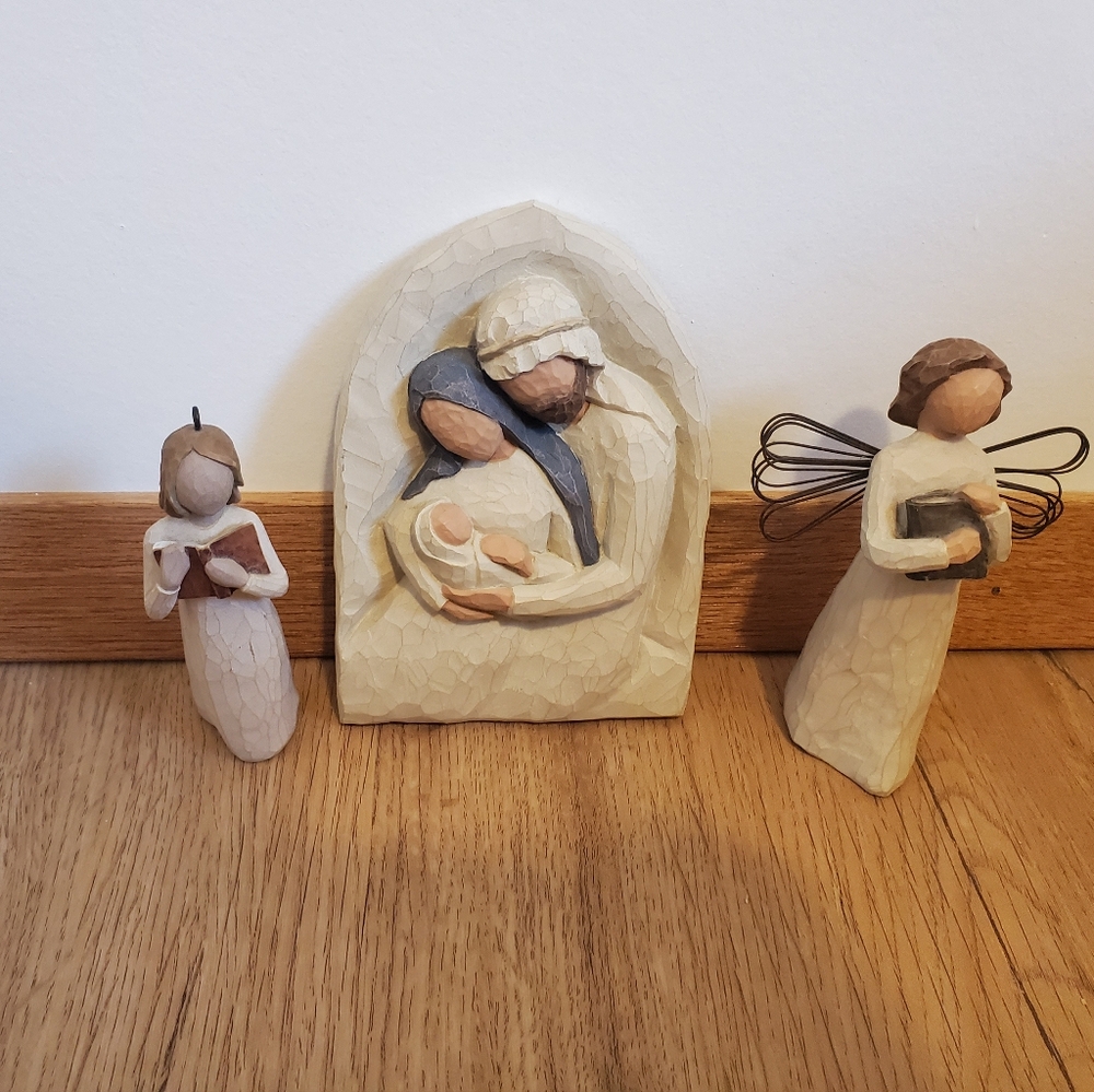 3 Willow Tree Angels Holy Family Angel Of Learning Love Of Learning